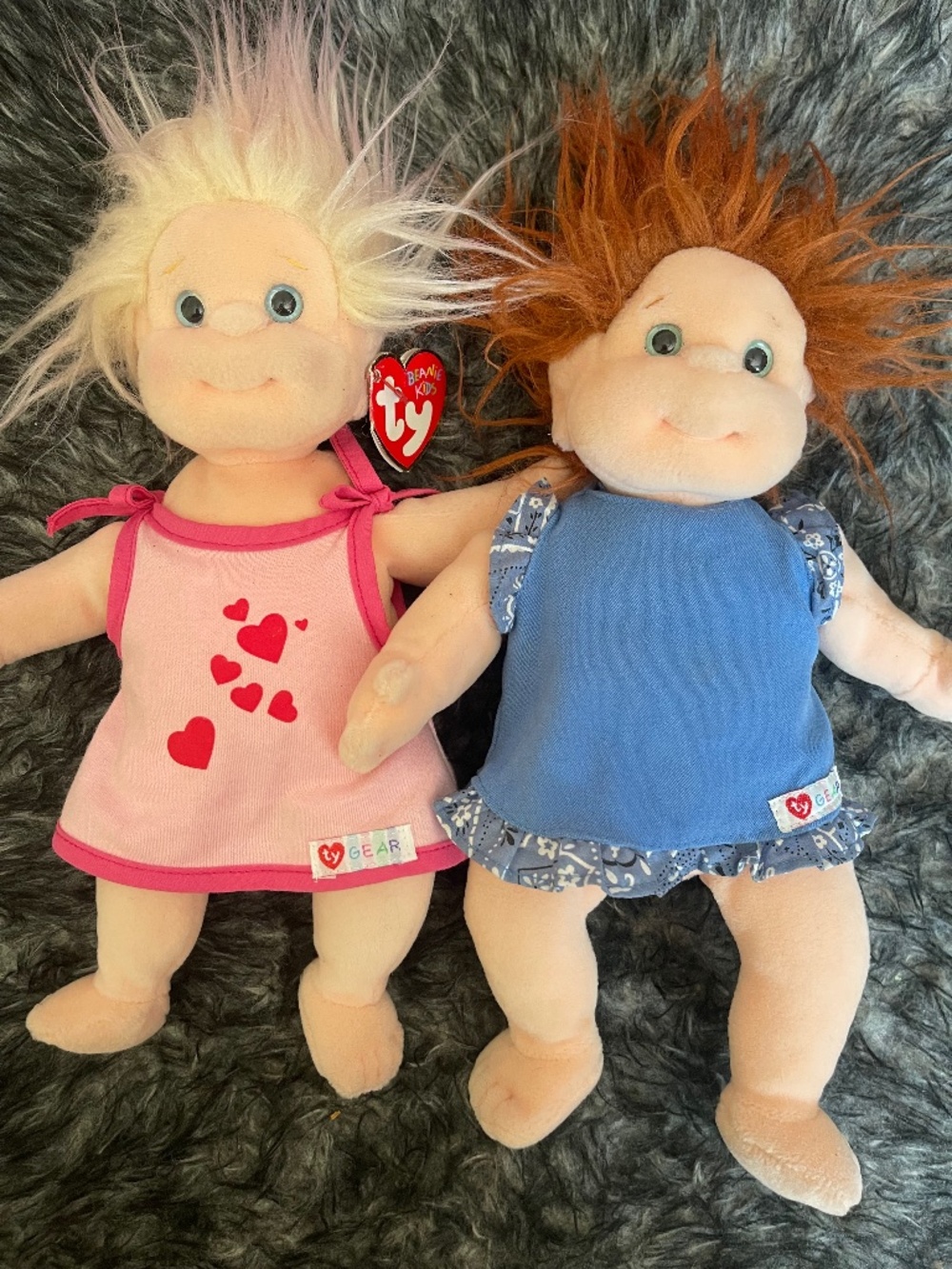 Ty Ginger and Sweetie 10" Beanie Kids Plush Doll Vintage 90s